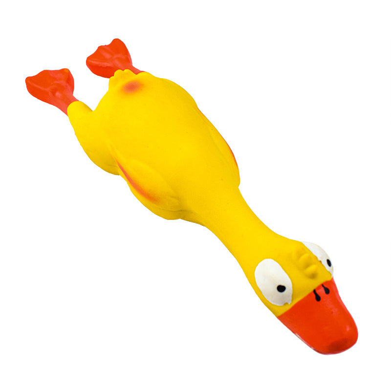 Latex Squeaky Duck Dog Toy – Soft & Durable