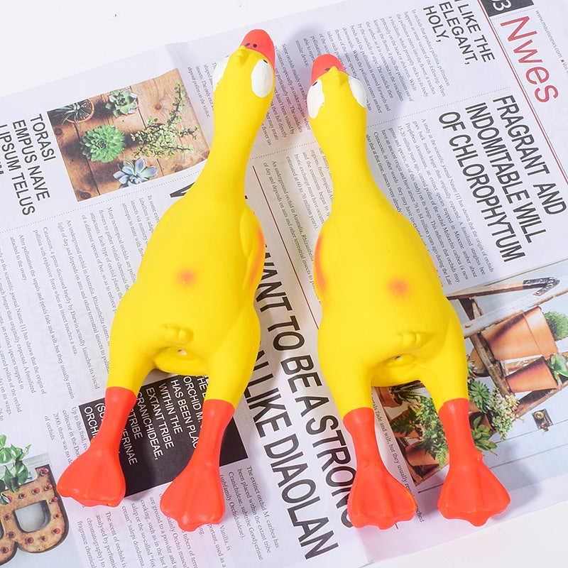 Latex Squeaky Duck Dog Toy – Soft & Durable