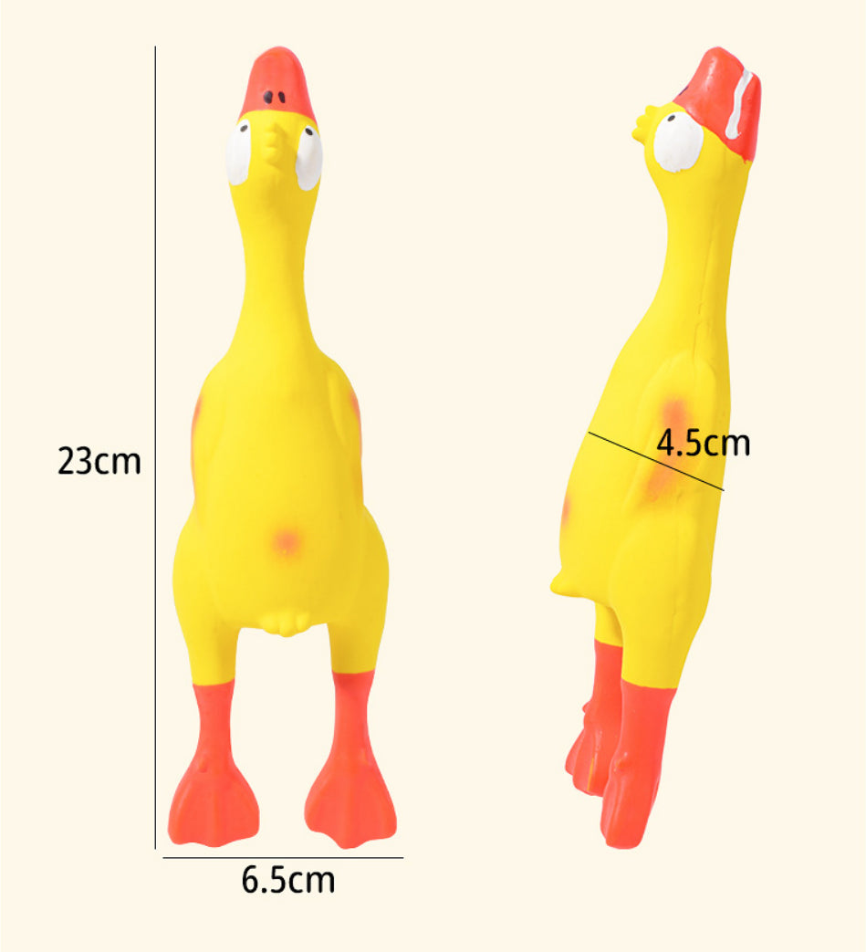 Latex Squeaky Duck Dog Toy – Soft & Durable
