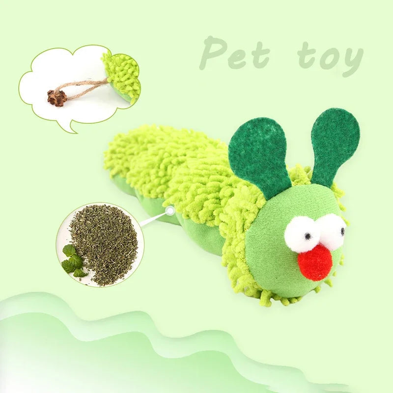 Caterpillar Catnip Chew Toy – Interactive Kitten Toy