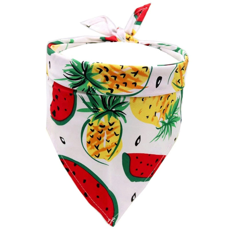 Summer Pet Drool Towel – Cotton Triangle Scarf