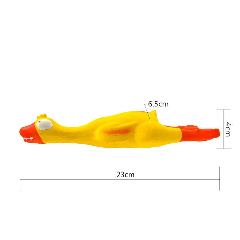 Latex Squeaky Duck Dog Toy – Soft & Durable