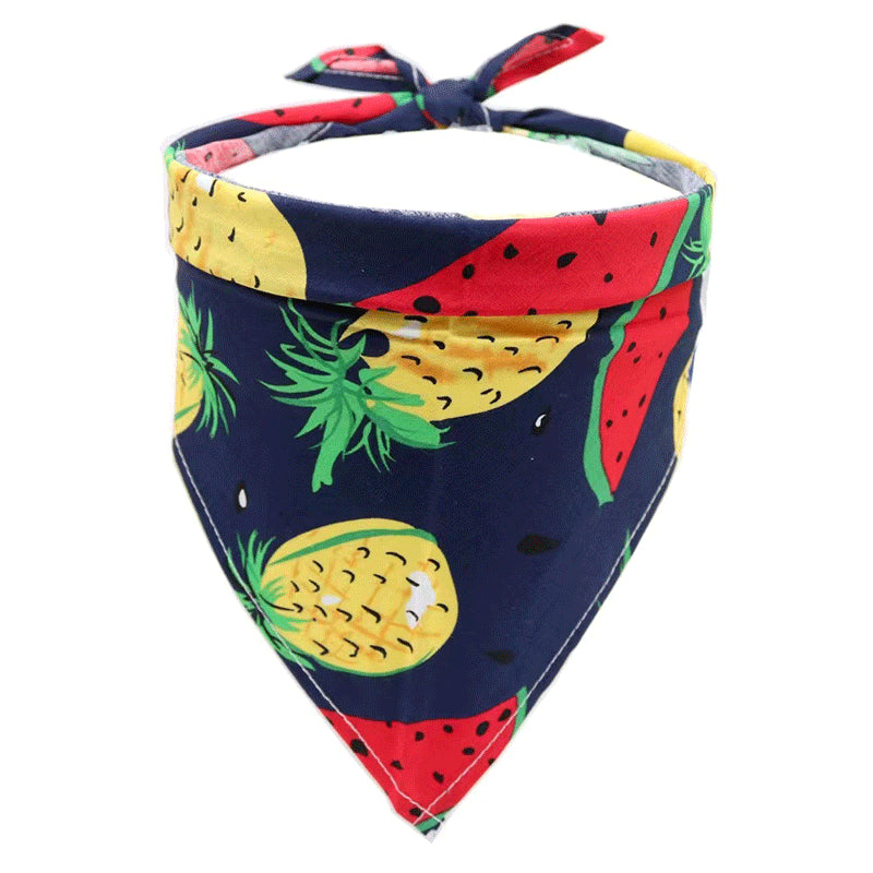 Summer Pet Drool Towel – Cotton Triangle Scarf