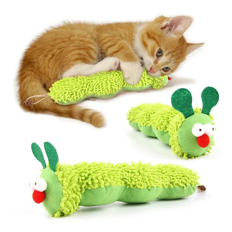 Caterpillar Catnip Chew Toy – Interactive Kitten Toy
