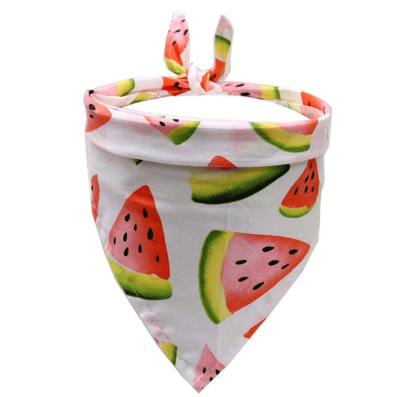 Summer Pet Drool Towel – Cotton Triangle Scarf