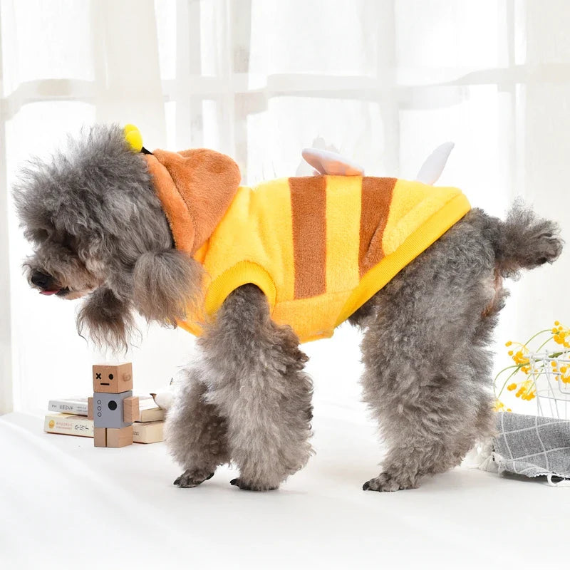 Yellow Bee Dog Jacket – Winter Coat for Large Dogs