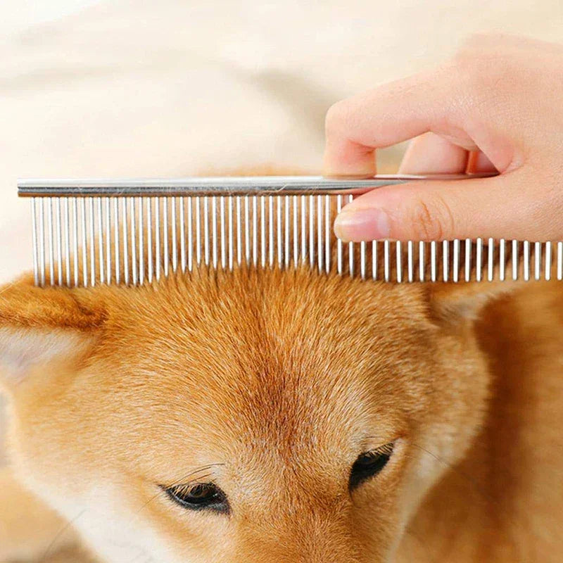Stainless Steel Dematting Comb – Flea & Grooming Tool