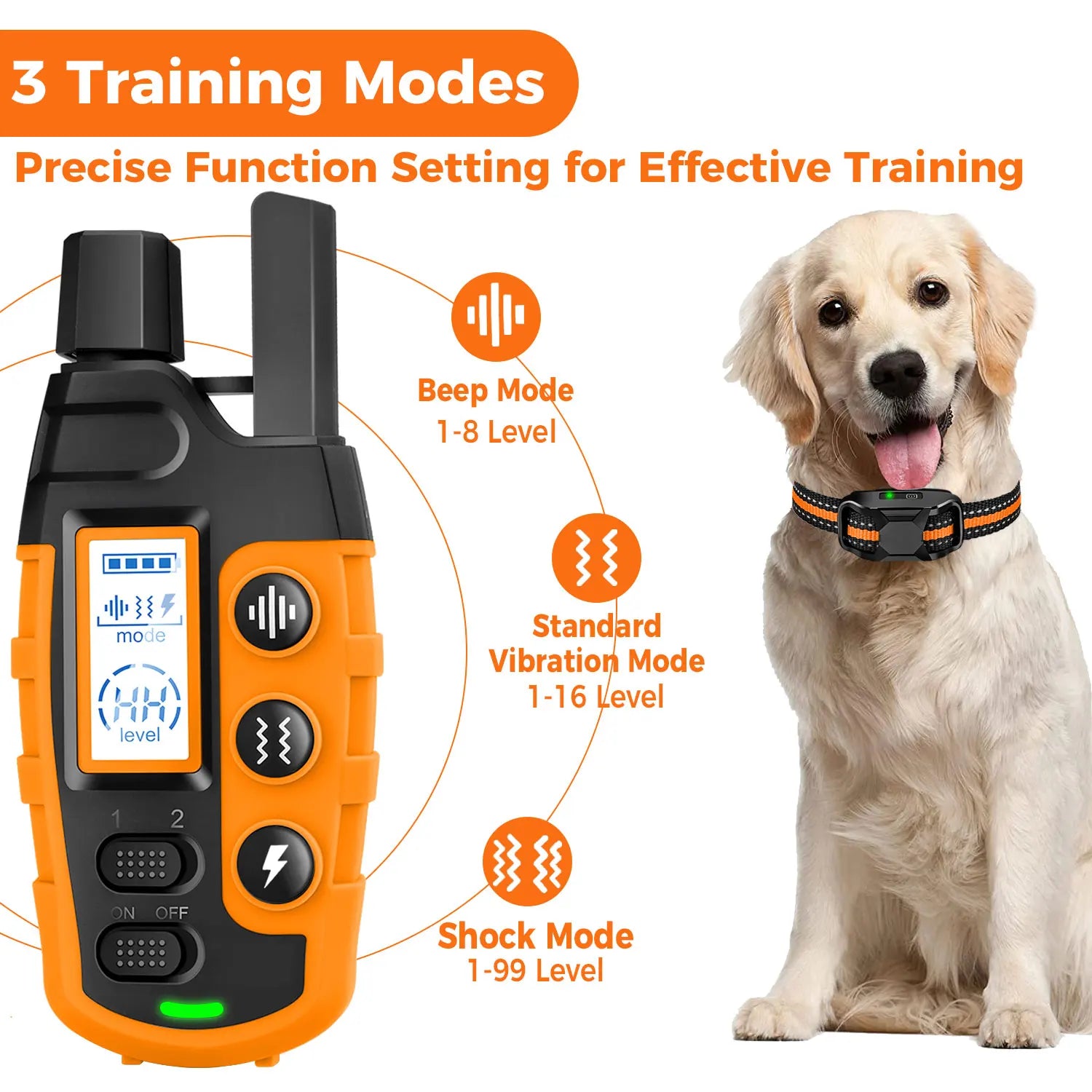 3300ft Waterproof Dog Training Collar – Remote Control