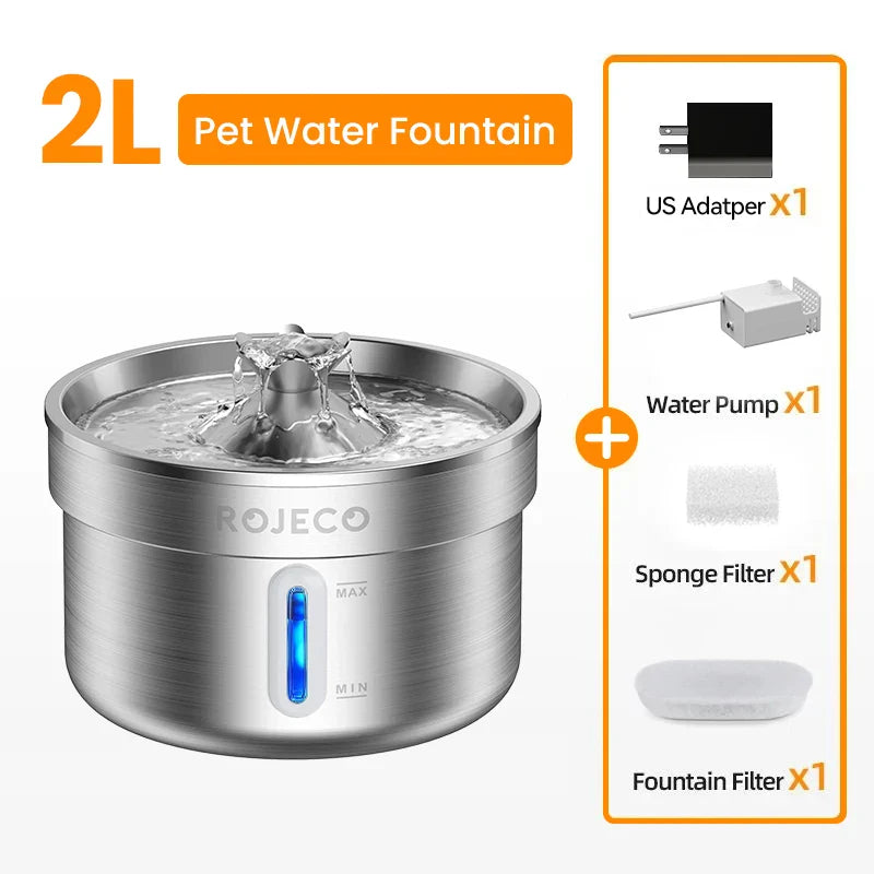 Stainless Steel Automatic Pet Water Fountain