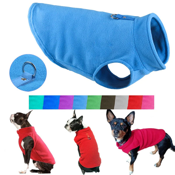 Fleece Dog Vest – Winter Clothes for Small Dogs