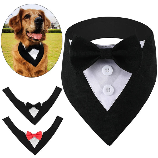 Gentleman Dog Bandana & Bow Tie – Pet Accessory