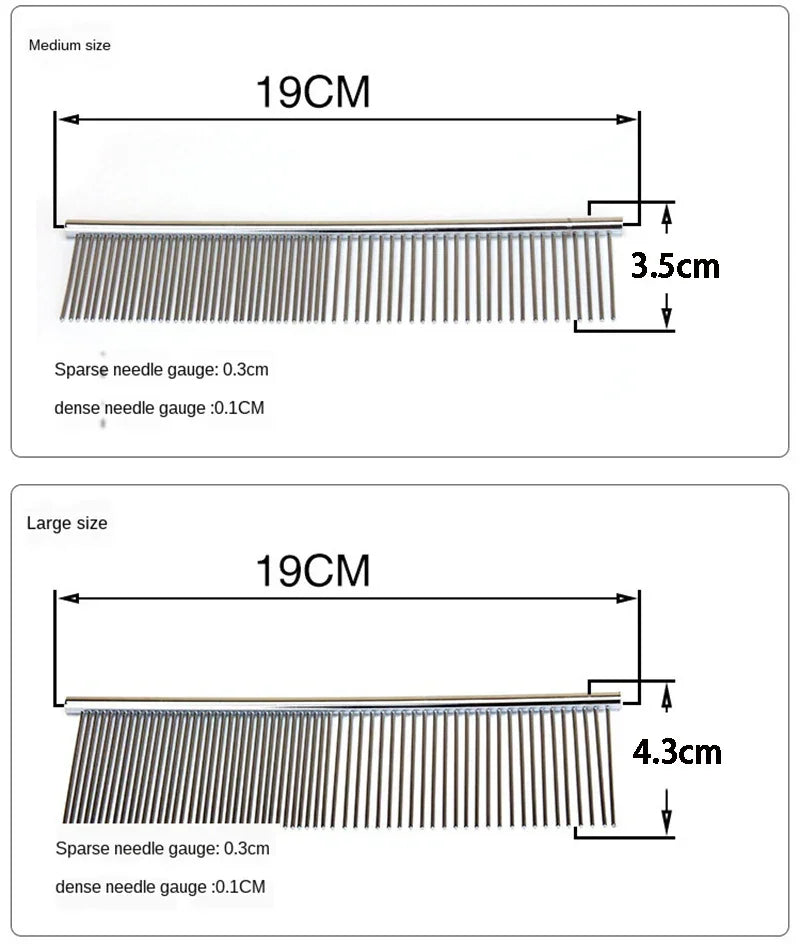 Stainless Steel Dematting Comb – Flea & Grooming Tool