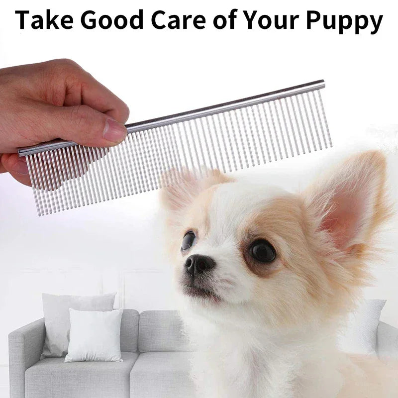 Stainless Steel Dematting Comb – Flea & Grooming Tool
