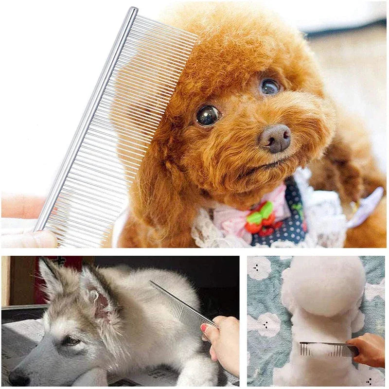 Stainless Steel Dematting Comb – Flea & Grooming Tool