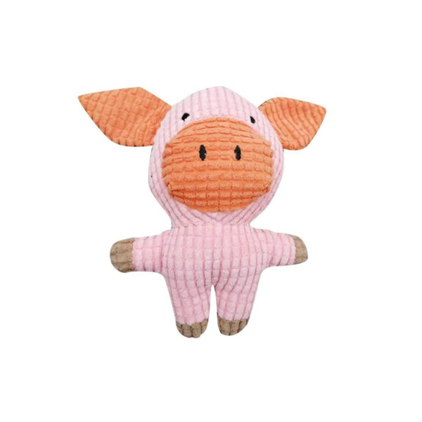 Milou & Lumi Pet Plush Squeaky Toy - Pig