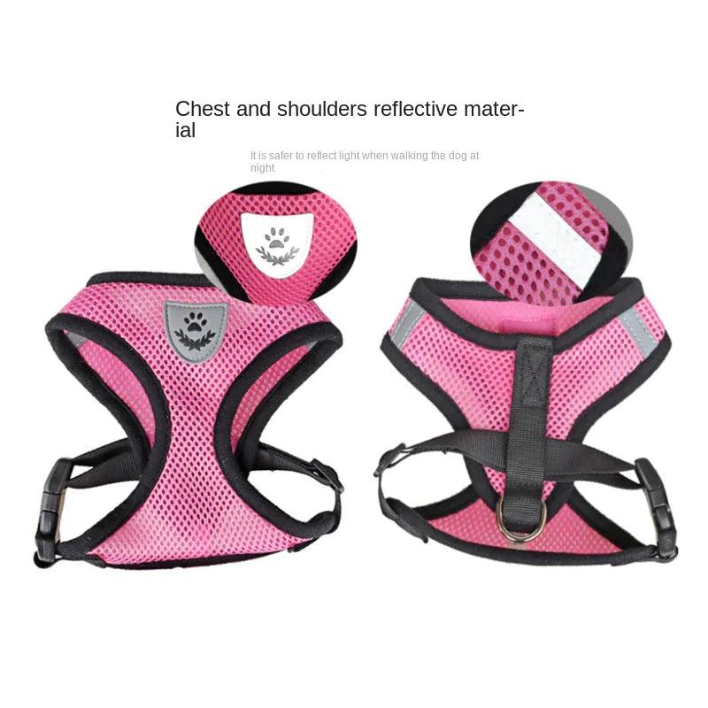 Adjustable Reflective Pet Harness with Leash